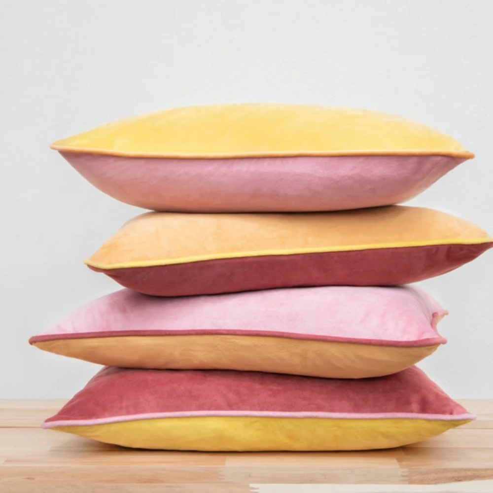 Set of 4 Soft Velvet Modern Double-Sided Designs, Mix and Match Pillow Covers